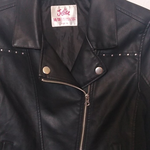 Faux Leather Justice Moto Jacket - Picture 6 of 10